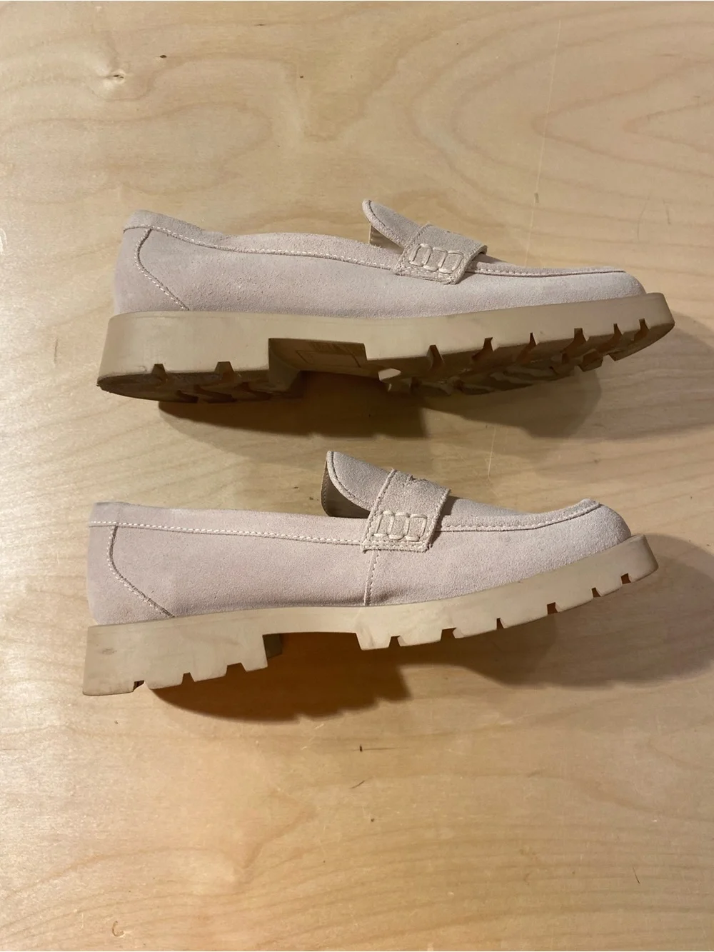 Dolce Vita Blush Pink Suede Penny Loafers 10 (SJ)